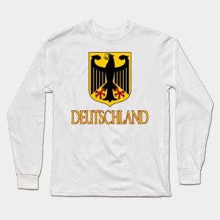 Deutschland - Coat of Arms Design (German Text) Long Sleeve T-Shirt